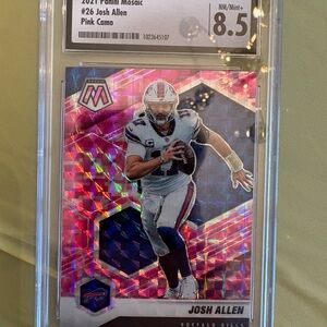 Panini Pink Camo Josh Allen Football Card